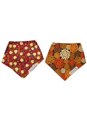 (2) Snuggle Babe Fall Autumn Themed Dog Bandanas New Without Tags